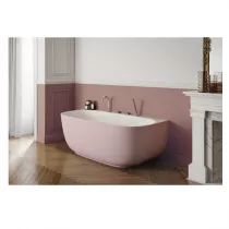 Baignoire semi-&icirc;lot Bastille acrylique 170x80cm avec vidage inclus Laqu&eacute; Rose p&acirc;le satin&eacute;e - JACOB DELAFON R&eacute;f. E6D512-S42
