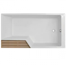 Bain-douche Neo (seule) 150 version droite Blanc Mat - Jacob Delafon Réf. E6D119R-WPM
