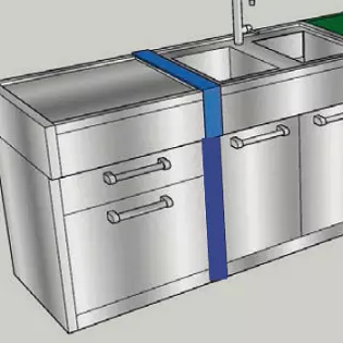 Bande de jonction frontale acier Inox - STEEL R�f. GA-EGI