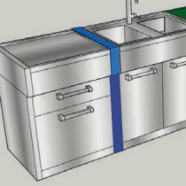 Bande de jonction frontale acier Inox - STEEL Réf. GA-EGI