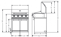 Barbecue gaz Swing Cooking - STEEL Réf. G9BS-4C