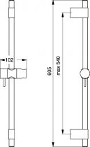 Barre de douche 60 cm - Ideal Standard Réf. B9848AA