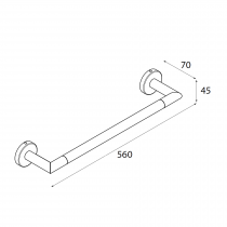 Barre porte-serviette Lissy 56cm Blanc mat - SALGAR Réf. 91248