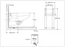 B&acirc;ti-support seul pour bidet supendu - JACOB DELAFON R&eacute;f. E6510-NF