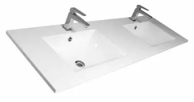 BENTO - Plan double vasque L150 en C�ramyl - DECOTEC R�f. 1790451