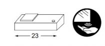 Boitier 1 prise / interrupteur Basalte pour armoire de toilette  - SANIJURA Réf. 934904