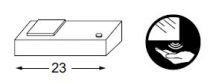 Boitier 1 prise / interrupteur Gris pour armoire de toilette - SANIJURA Réf. 934901