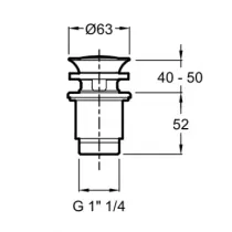 Bonde &agrave; &eacute;coulement libre - JACOB DELAFON R&eacute;f. E78315-CP