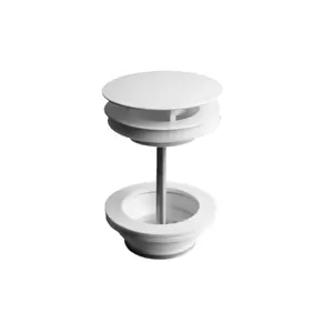 Bonde champignon �coulement libre Blanc mat - DECOTEC R�f. 143457100014