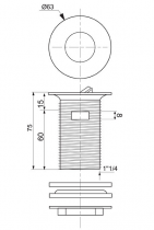 Bonde lavabo design à clapet rotatif - WIRQUIN Réf. 30720504