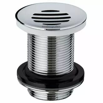 Bonde lavabo �coulement libre grille incurv�e laiton chrom� - WIRQUIN R�f. 30723423