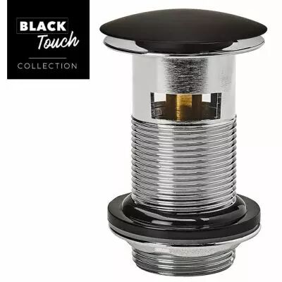 Bonde lavabo Quick Clac avec trop plein BLACK TOUCH - WIRQUIN R�f. 30722855