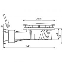 Bonde receveur Slim ABS Ø90mm pour receveurs extra-plats - WIRQUIN Réf. 30723392
