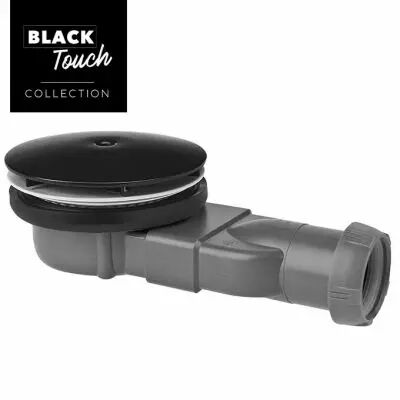 Bonde Slim BLACK TOUCH �90mm pour receveurs extra-plats - WIRQUIN R�f. 30722859                                 - WIRQUIN R�f. 3