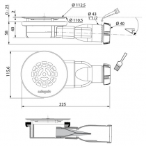 Bonde ⌀90 mm pour Receveur de Douche Wirquin Slim 30720270 