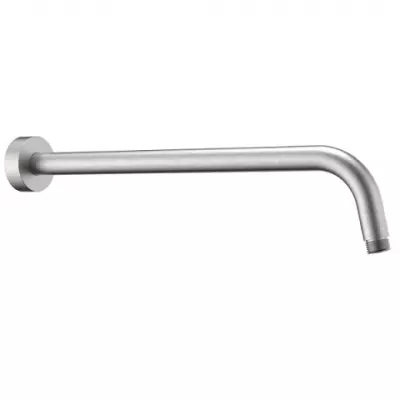 Bras De Douche Mural Signature Hardware – 19 Pouces, Nickel Brossé, Aluminium, Milieu De Siècle