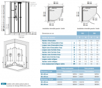 Cabine de douche 1/4 de rond Eden 80x80 portes coulissantes profilé Chromé verre Transparent - KINEDO Réf. CA8330