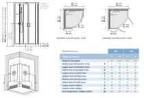 Cabine de douche 1/4 de rond Eden 90 receveur 18cm portes coulissantes profilé Chromé verre Transparent - KINEDO Réf. CA8340