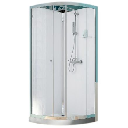 Cabine de douche 1/4 de rond Eden 90x90 portes pivotantes profilé