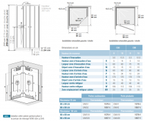 Cabine de douche carrée Eden+ 80x80 porte pivotante profilé Chromé verre Transparent - KINEDO Réf. CA8410