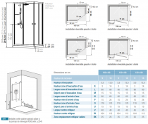 Cabine de douche carrée Eden 80x80 porte pivotante profilé Chromé verre Transparent - KINEDO Réf. CA8210