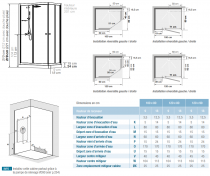 Cabine de douche carrée Eden 80x80 portes coulissantes profilé Chromé verre Transparent  - KINEDO Réf. CA8310