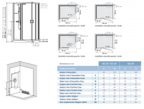 Cabine de douche Eden 120x90 receveur 9cm porte pivotante profilé Chromé verre Transparent - KINEDO Réf. CA828