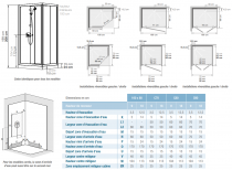 Cabine de douche Kineprime Glass 100 angle 100x80 2 portes pivotantes mitigeur mécanique receveur 9cm - KINEDO Réf. CA900MTN