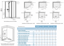 Cabine de douche Kineprime Glass 100 angle 100x80 2 portes pivotantes mitigeur mécanique receveur 9cm - KINEDO Réf. CA900MTN