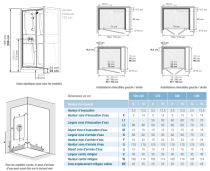 Cabine de douche Kineprime Glass 100 niche 100x80 2 portes pivotantes mitigeur mécanique receveur 15cm - KINEDO Réf. CA9000MTN