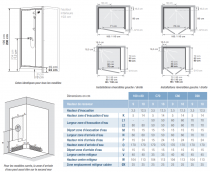Cabine de douche Kineprime Glass 100 niche 100x80 porte pivotante mitigeur mécanique receveur 9cm - KINEDO Réf. CA743MTN