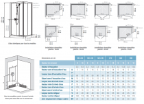 Cabine de douche Kineprime Glass angle 100x80 porte pivotante mitigeur mécanique receveur 18cm - KINEDO Réf. CA724MTN