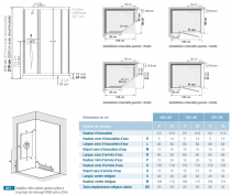 Cabine de douche rectangulaire Eden+ 120x90 portes coulissantes profilé Chromé verre Transparent - KINEDO Réf. CA858