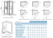 Cabine Kineprime 100 angle 100x80 mitigeur mécanique receveur 9cm 2 portes pivotantes transparent - KINEDO Réf. CA590MTN