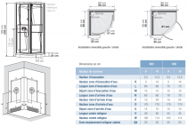 Cabine Kineprime R 90x90 mitigeur thermostatique receveur 18cm portes pivotantes transparent - KINEDO Réf. CA5619TTN