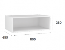 Caisson 1 niche Harmonie 80cm Argile - OZE Réf. CAIS-HAR800AR-1N