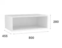 Caisson 1 niche Harmonie 80cm Chêne doré - OZE Réf. CAIS-HAR800CD-1N