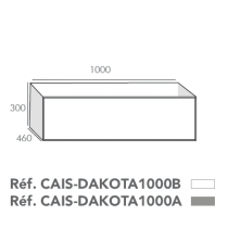 Caisson Dakota 100cm 1 tiroir Chêne / Blanc glacier - O\'DESIGN Réf. CAIS-DAKOTA1000B
