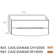 Caisson Danaé 120cm 2 tiroirs Chêne clair - O\'DESIGN Réf. CAIS-DANAE-CH1200S