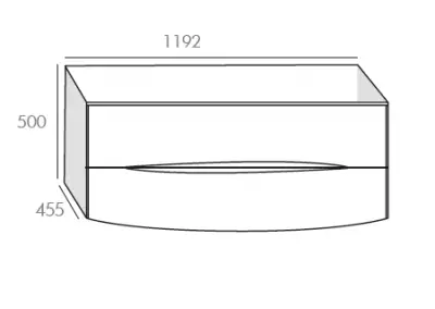 Caisson Dana� 120cm 2 tiroirs Ch�ne pour vasque double - O\'DESIGN R�f. CAIS-DANAE-CH1200