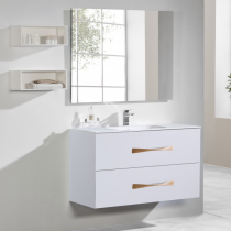 Caisson de meuble Belem 120cm 2 tiroirs pour vasque simple Blanc brillant - O\'DESIGN Réf. CAIS-BEL1200B-SC