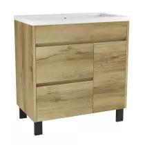 Caisson de meuble Dandy 80cm Chêne doré / vasque en option - OZE Réf. CAIS-DANDY800CD