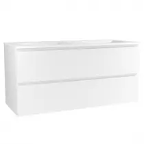 Caisson de meuble Harmonie 120cm 2 tiroirs Blanc mat vasque en option - OZE Réf. CAIS-HAR1200BM