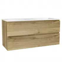 Caisson de meuble Harmonie 120cm 2 tiroirs Chêne doré vasque en option - OZE Réf. CAIS-HAR1200CD