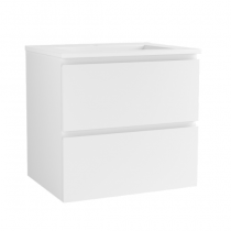 Caisson de meuble Harmonie 60cm 2 tiroirs Blanc mat (sans vasque) - OZE Réf.CAIS-HAR600BM