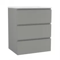 Caisson de meuble Harmonie 60cm 3 tiroirs Argile vasque en option - OZE Réf. CAIS-HAR600AR-3T