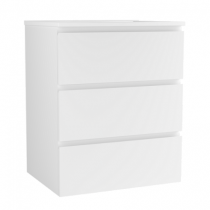 Caisson de meuble Harmonie 60cm 3 tiroirs Blanc mat (sans vasque) - OZE Réf. CAIS-HAR600BM-3T