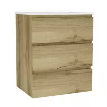 Caisson de meuble Harmonie 60cm 3 tiroirs Chêne doré vasque en option - OZE Réf. CAIS-HAR600CD-3T