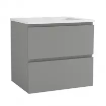 Caisson de meuble Harmonie 60cm prof. 35 2 tiroirs Argile vasque en option - OZE Réf. CAIS-HAR600AR-35