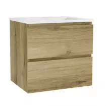 Caisson de meuble Harmonie 60cm prof. 35 2 tiroirs Chêne doré vasque en option - OZE Réf. CAIS-HAR600CD-35